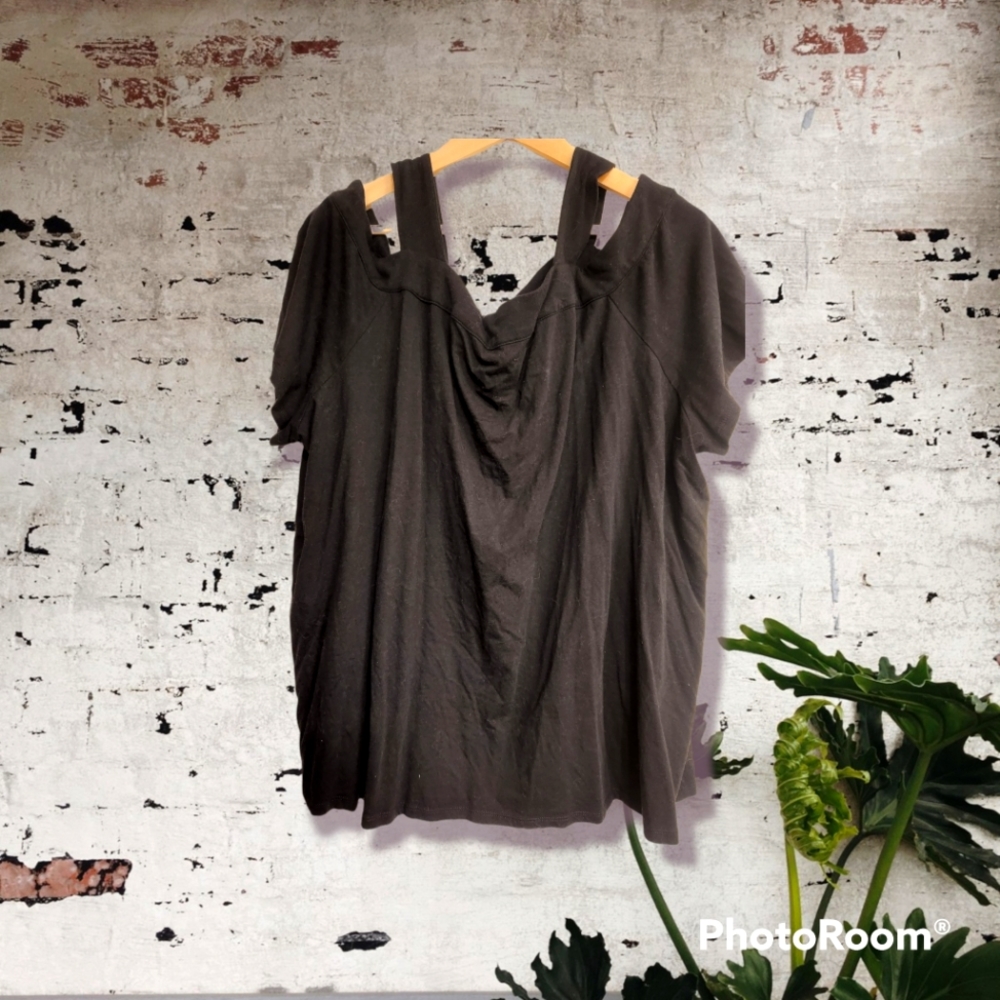 Woman Within Cold Shoulder Blouse